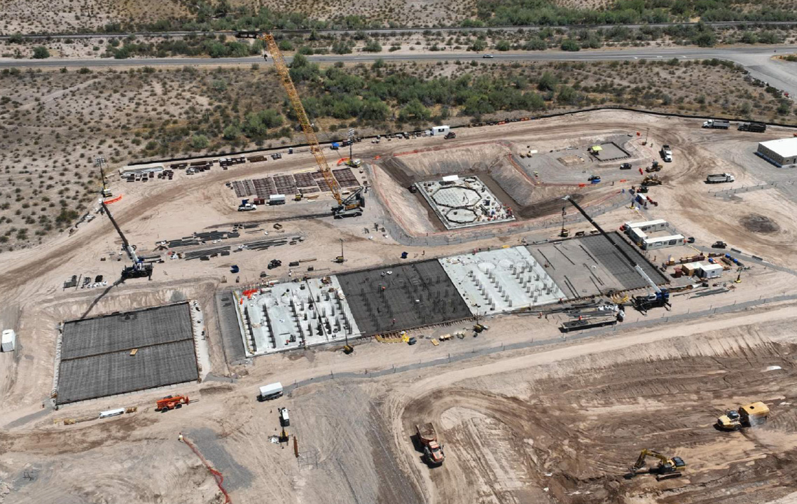 Construction activity at Florence Copper continues to progress